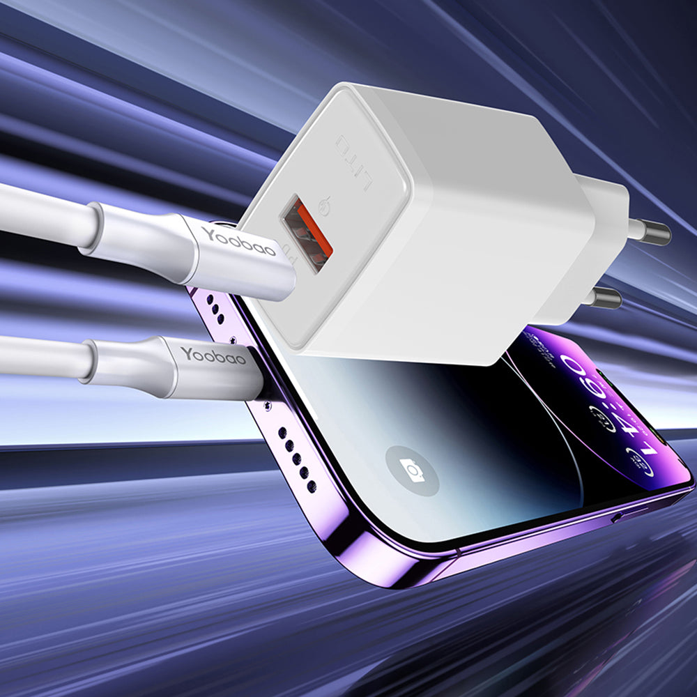 Lito LC09 Network Charger, 20W, 3A, 1 x USB-A - 1 x USB-C, White