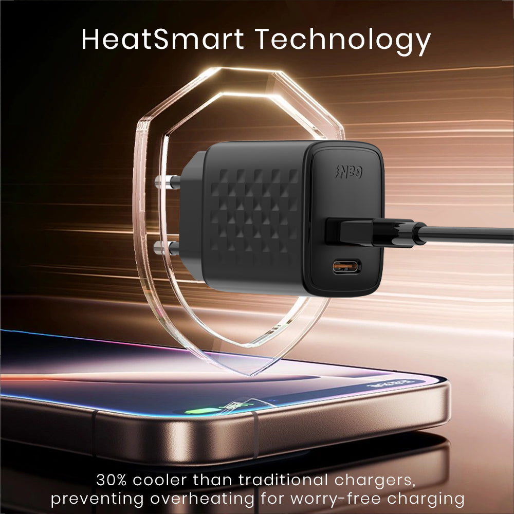 Lito LC15 netværksoplader, 20W, 3A, 1 x USB-A - 1 x USB-C, Sort