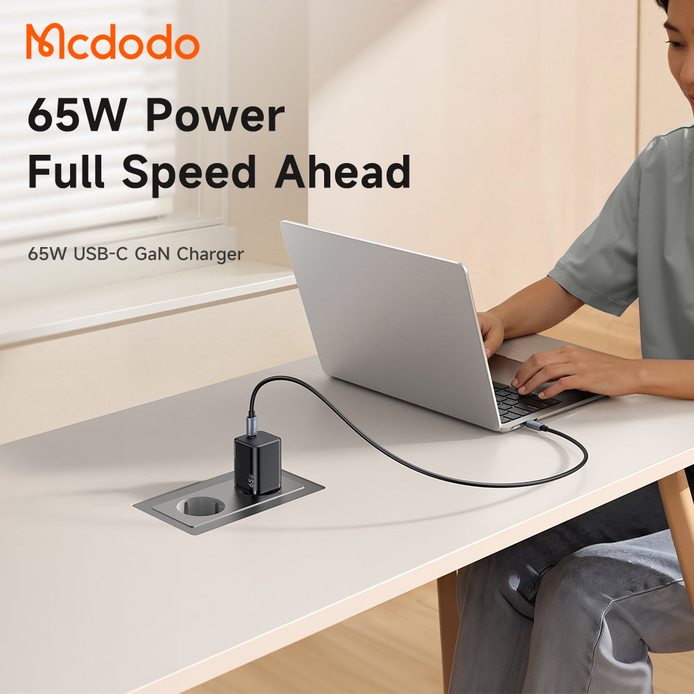 McDodo CH-0850 Ultimate Mini netadapter, 65W, 3,25A, 1 x USB-C, sort