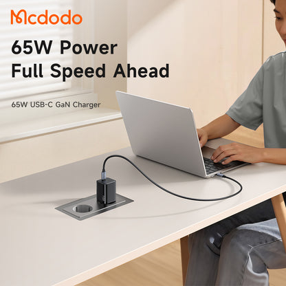 McDodo CH-0850 Ultimate Mini netadapter, 65W, 3,25A, 1 x USB-C, sort