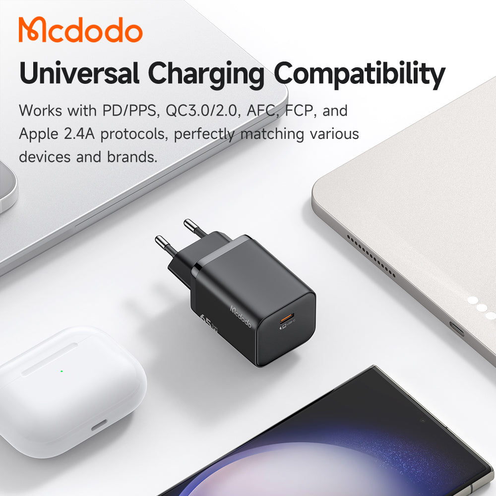 McDodo CH-0850 Ultimate Mini netadapter, 65W, 3,25A, 1 x USB-C, sort