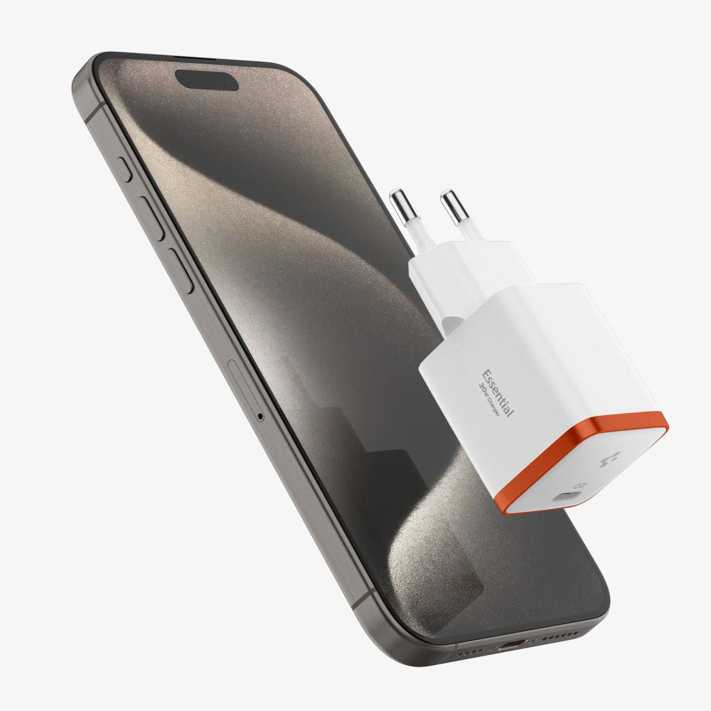 Spigen EE301EU Essential Netoplader, 30W, 3A, 1 x USB-C, Hvid ACH08449