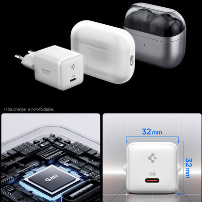 Spigen EE301EU Essential netværksoplader, 30W, 3A, 1 x USB-C, Hvid ACH09492