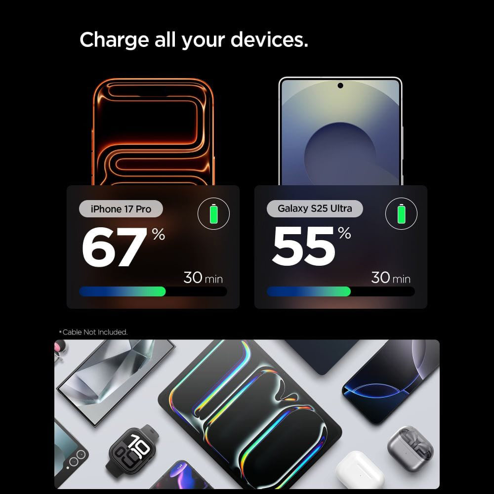 Spigen EE301EU Essential Netoplader, 30W, 3A, 1 x USB-C, Titan Grå ACH10448