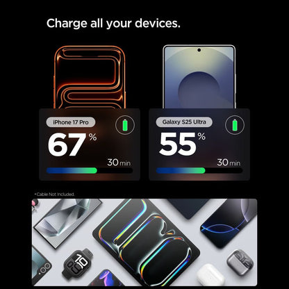Spigen EE301EU Essential Netoplader, 30W, 3A, 1 x USB-C, Titan Grå ACH10448