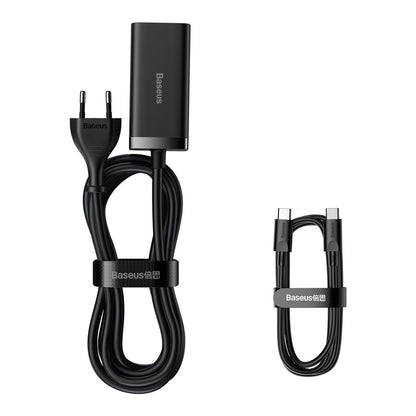 Baseus GaN3 Pro opladerstation, 100W, 5A, 2 x USB-A - 2 x USB-C, Sort CCGP000101