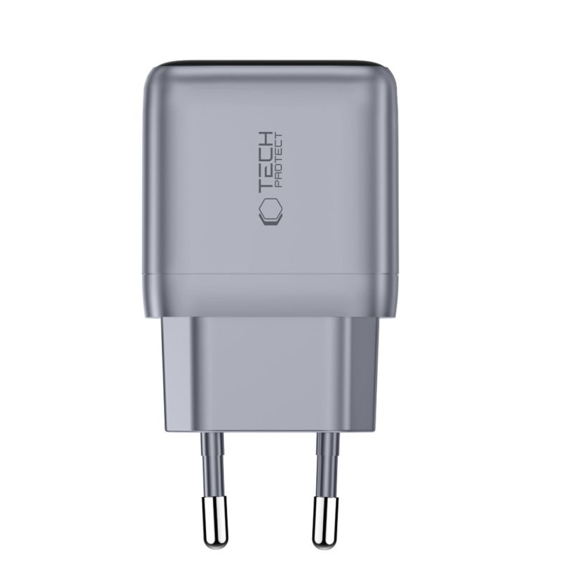 Tech-Protect NC45W Display netadapter, 45W, 3A, 1 x USB-C, grå