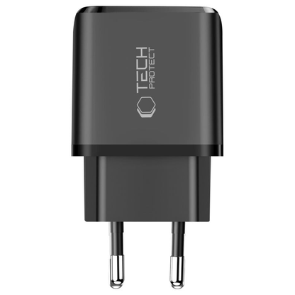 Netværksoplader Tech-Protect NCA45W, 45W, 3A, 1 x USB-A - 1 x USB-C, Sort