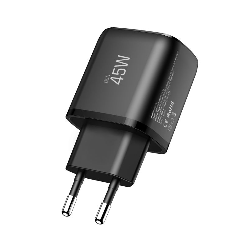 Netværksoplader Tech-Protect NCA45W, 45W, 3A, 1 x USB-A - 1 x USB-C, Sort