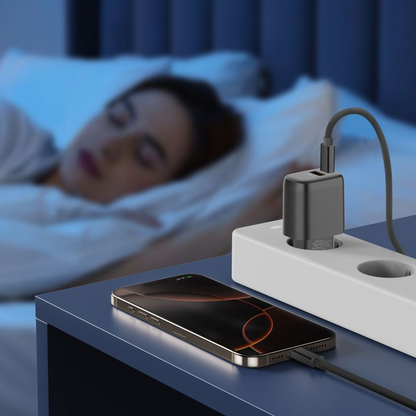 Netværksoplader Tech-Protect NCA45W, 45W, 3A, 1 x USB-A - 1 x USB-C, Sort