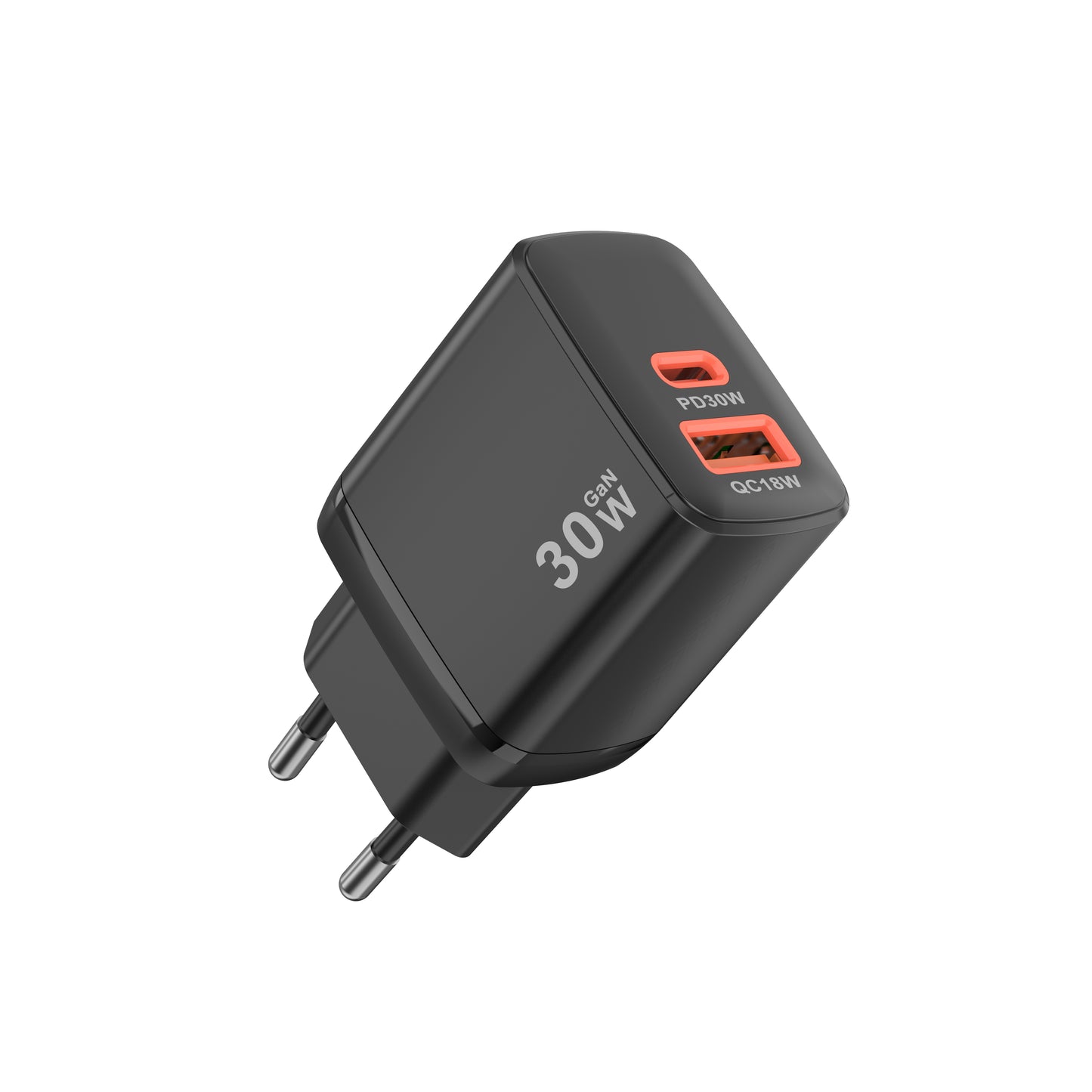 Netværksoplader Techsuit CH1 Duonix, 30W, 3A, 1 x USB-A - 1 x USB-C, Sort