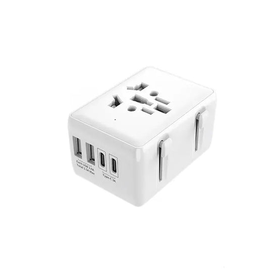 Netværksoplader Techsuit HHT203A Travel, 20W, 3A, 2 x USB-A - 2 x USB-C, Hvid