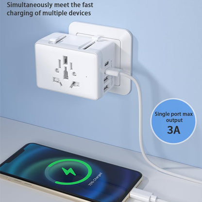 Netværksoplader Techsuit HHt204A Travel, 15W, 3A, 2 x USB-A - 2 x USB-C, Hvid