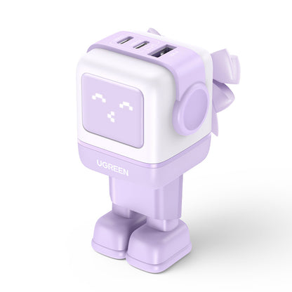 UGREEN CD361 Uno netværksoplader, 65W, 3.25A, 1 x USB-A - 2 x USB-C, Lilla