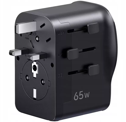 UGREEN Travel S550 Netadapter (55001), 65W, 3,25A, 1 x USB-A - 2 x USB-C, Sort