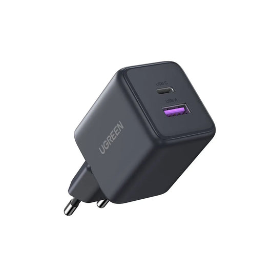 UGREEN X516 Netværksoplader, 30W, 3A, 1 x USB-A - 1 x USB-C, Grå