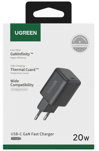 UGREEN X517 Netværksoplader, 25W, 3A, 1 x USB-C, Sort