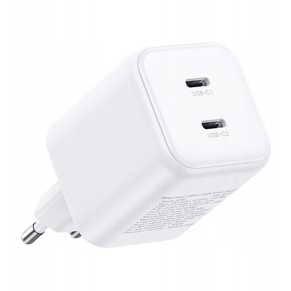 UGREEN X526 Netoplader (65154), 45W, 3A, 2 x USB-C, Hvid
