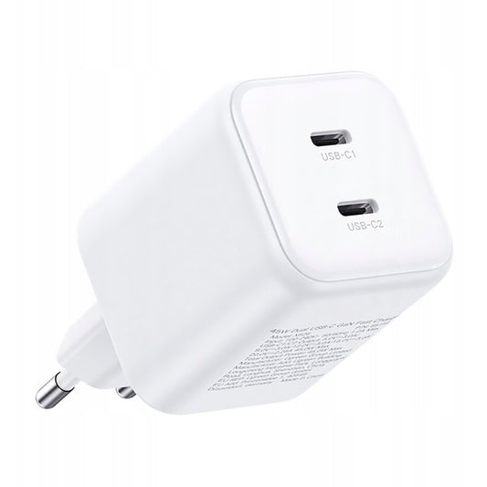 UGREEN X526 Netoplader (65154), 45W, 3A, 2 x USB-C, Hvid
