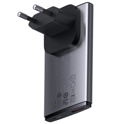 Baseus GaN5 Pro Ultra Slim, 65W, 3.25A, 1 x USB-C, 1 x USB-C, Grey CCGP150113 