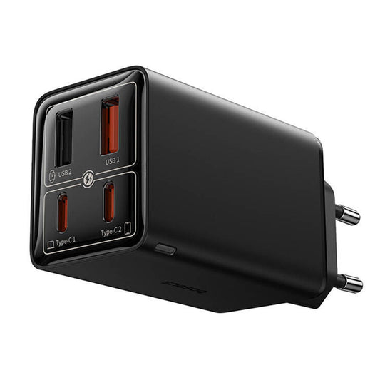 USB-C netværksoplader Baseus Gain 6 Pro, 65W, 3,25A, 2 x USB-A - 2 x USB-C, sort P10162701113113-00