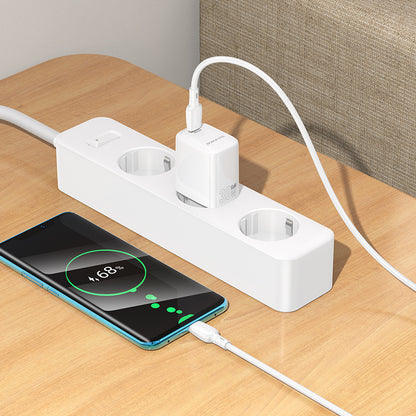 Netværksoplader med USB-C kabel Borofone BN28 Fuente, 30W, 3A, 1 x USB-C, Hvid