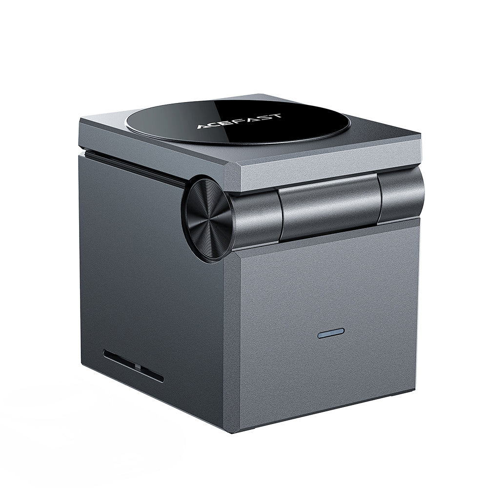 Trådløs Netværksoplader Acefast E18 Rubik's Cube 3in1, 23W, 1.67A, Grå