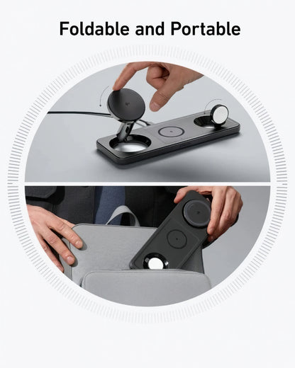 Trådløs Netværksoplader Anker MagGo 3in1, 15W, 1.67A, Sort B25M1311