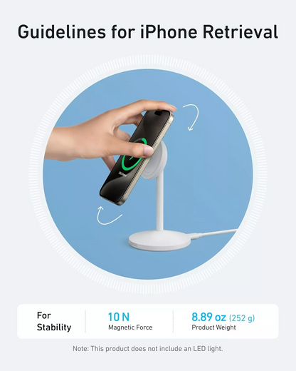 Anker MagGo Stand Wireless Network Charger, 15W, 1.67A, White A25X1H21