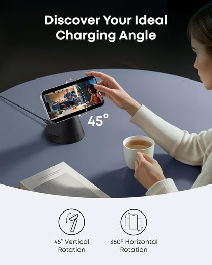 Trådløs Netværksoplader Anker MagGo 3in1, 15W, 1.67A, Sort B25M4G11