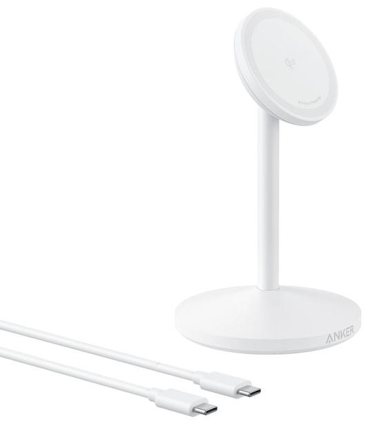 Trådløs Netværksoplader Anker MagGo Stand, 15W, 1.67A, Hvid A25X1H21