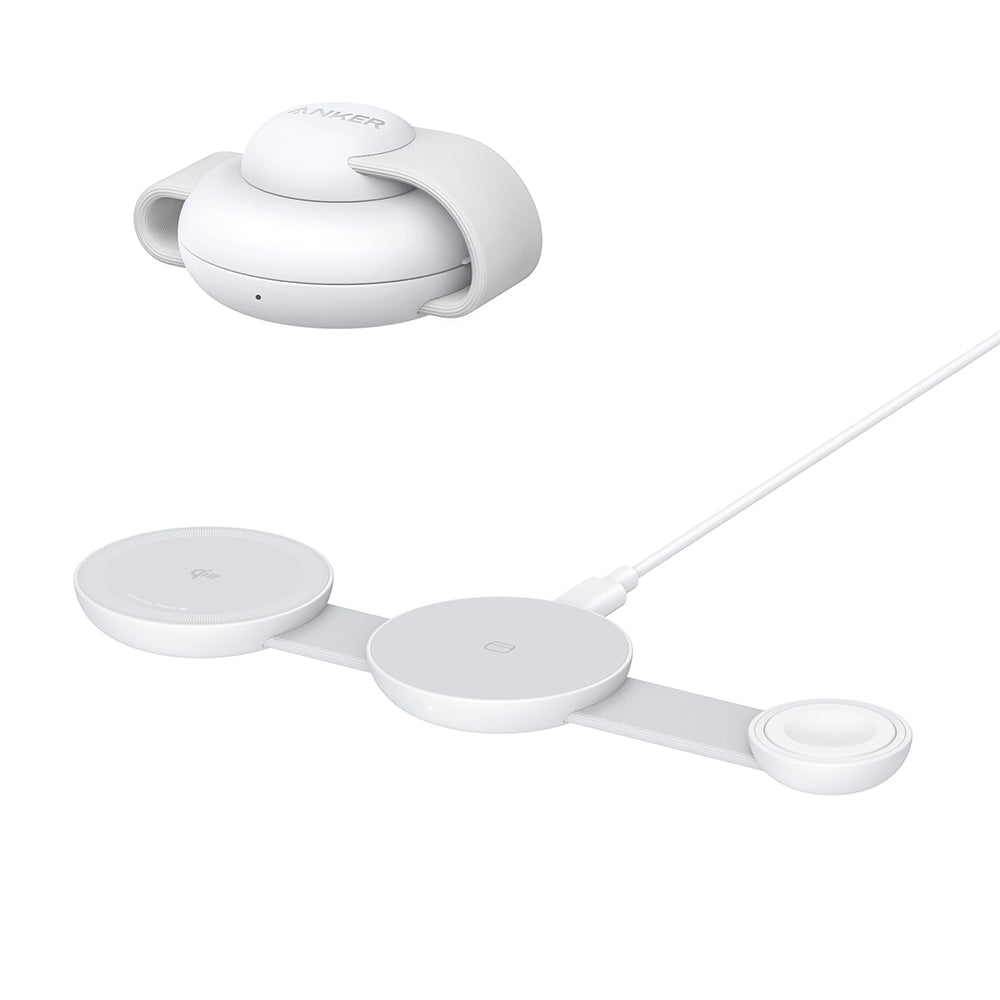 Anker MagGo 3i1 trådløs netoplader, 15W, 1,67A, hvid B25M8H21