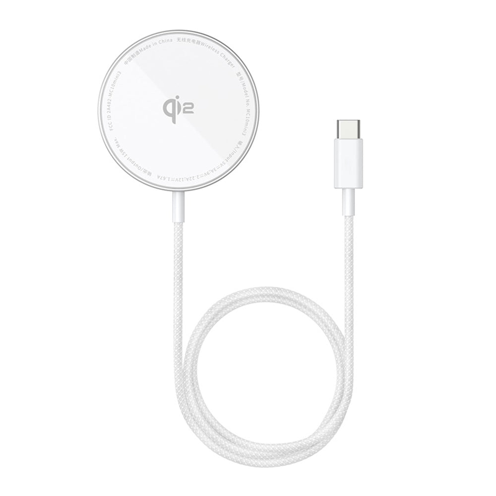 Baseus Simple Mini4 Air trådløs netværksoplader, 15W, 1.67A, Sølv P10278200S11-00