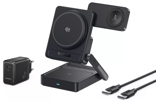 Baseus PicoGo AF21 3-i-1 trådløs netoplader, 35W, sort E0205401