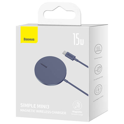 Trådløs Netværksoplader Baseus Simple Mini3, 15W, 1.67A, Lilla CCJJ040205
