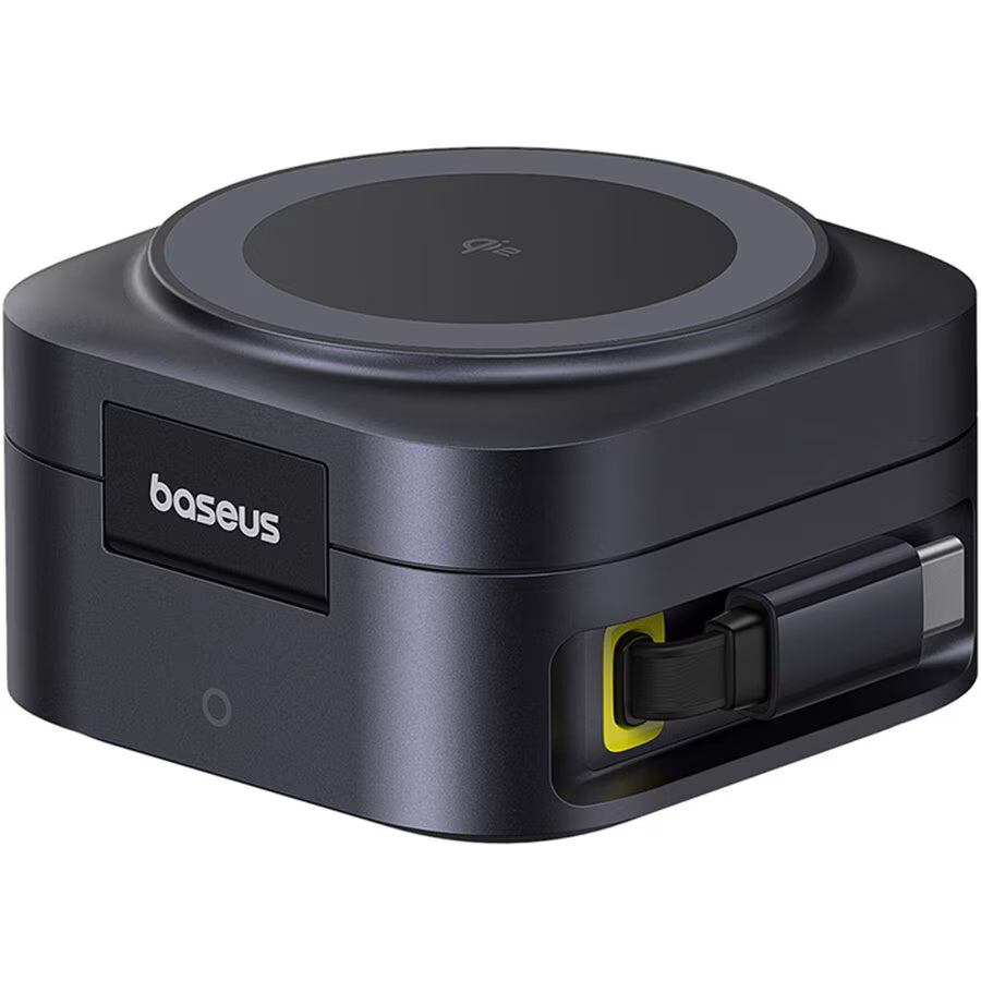 Baseus PicoGo 2in1 trådløs netværksoplader, 67W, 3A, 1 x USB-C, Sort P10276800123-00