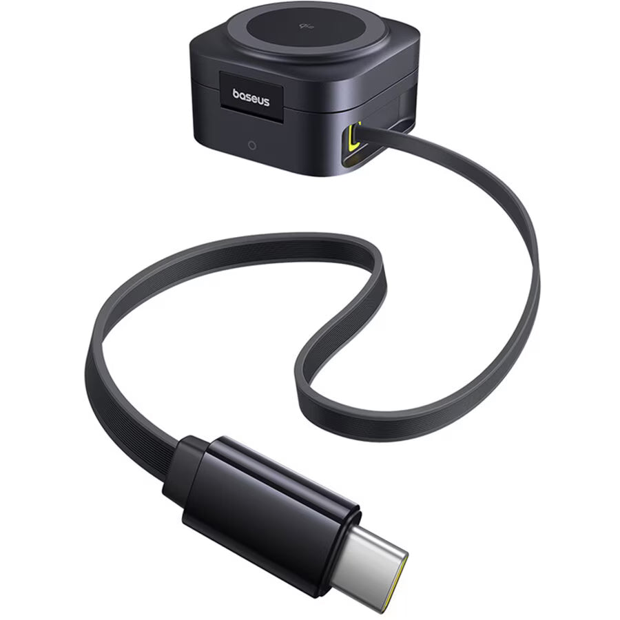 Baseus PicoGo 2in1 trådløs netværksoplader, 67W, 3A, 1 x USB-C, Sort P10276800123-00