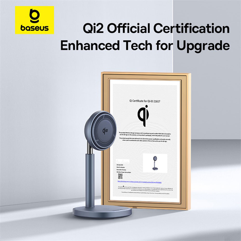 Trådløs Netværksoplader Baseus Orbit 2 Pro 2in1, 20W, 1.67A, Grå P10273500813-00