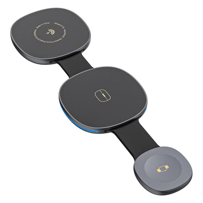 Trådløs Netværksoplader Dudao A11S 3in1, 15W, Sort