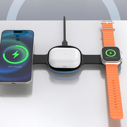 Trådløs Netværksoplader Dudao A11S 3in1, 15W, Sort