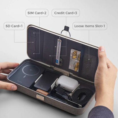 Trådløs Netværksoplader Edizard PowerCube 3in1, 65W, 3.25A, 1 x USB-C, Grå