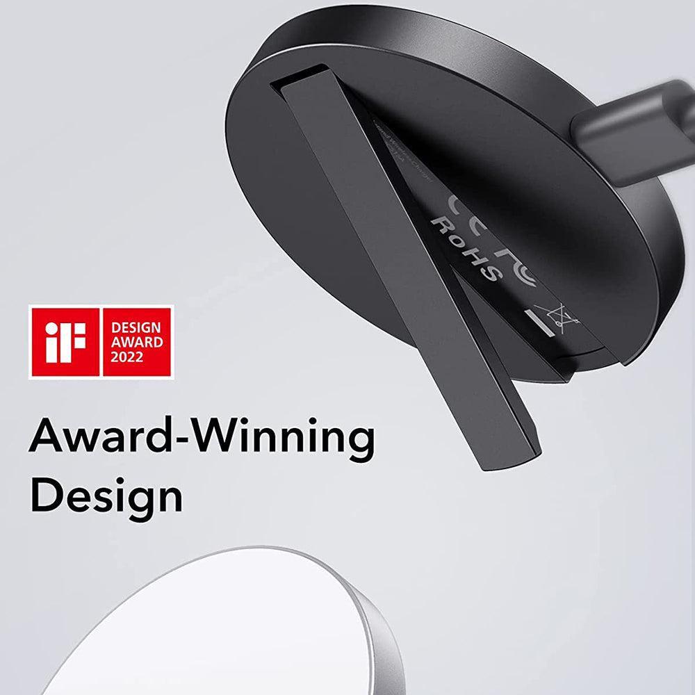 Trådløs Netværksoplader ESR HaloLock, 15W, 1.67A, Hvid