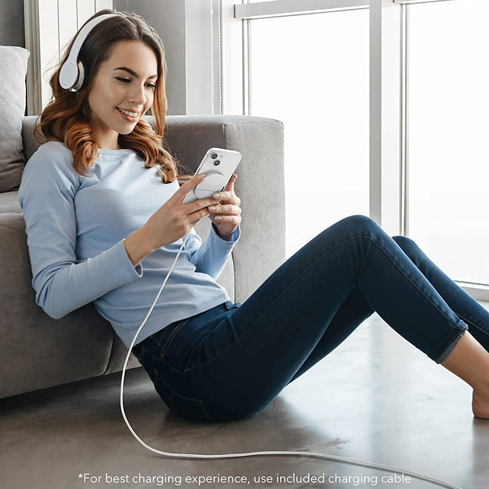 Trådløs Netværksoplader ESR HaloLock, 15W, 1.67A, Hvid