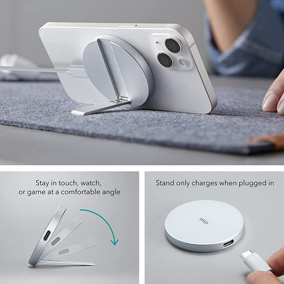 Trådløs Netværksoplader ESR HaloLock, 15W, 1.67A, Hvid