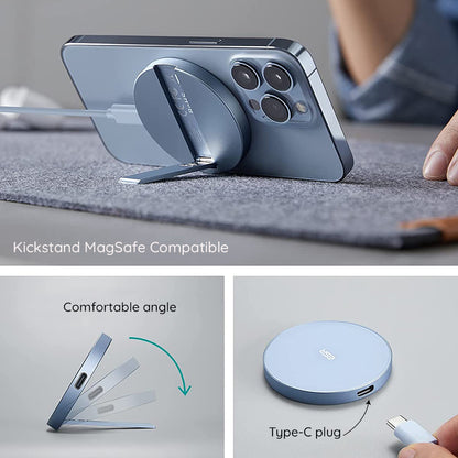 Trådløs netværksoplader ESR HaloLock, 15W, 1.67A, Blå