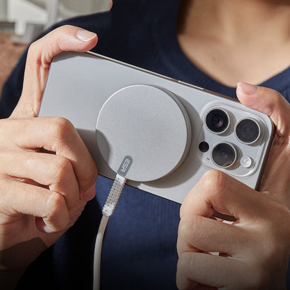 Trådløs netværksoplader ESR HaloLock, 15W, 1.67A, Sølv