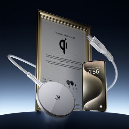 Trådløs netværksoplader ESR HaloLock, 15W, 1.67A, Sølv