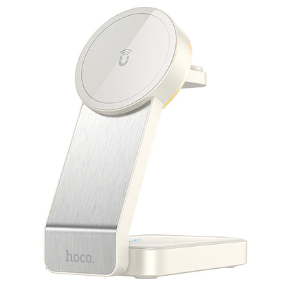 Trådløs Netværksoplader HOCO CQ3 3in1, 15W, 1.67A, Hvid