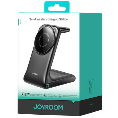 Trådløs Netværksoplader Joyroom JR-W15 3-i-1, 15W, 1.67A, Sort