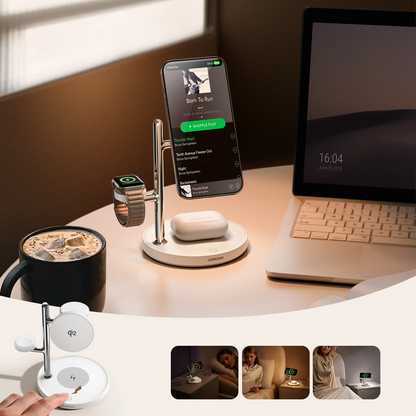 Joyroom JR-W23 3in1 Wireless Network Charger, 15W, 1.67A, White